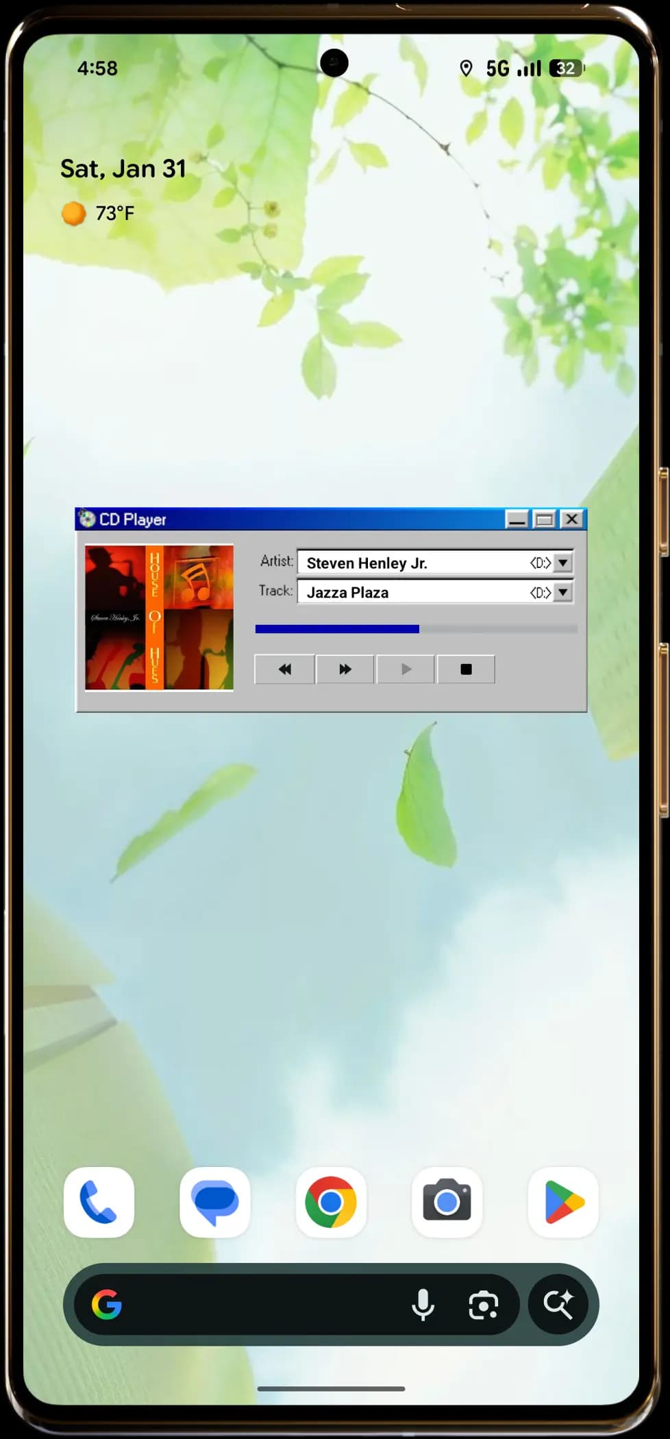 WidgetStack System Classic widget on an Android home screen
